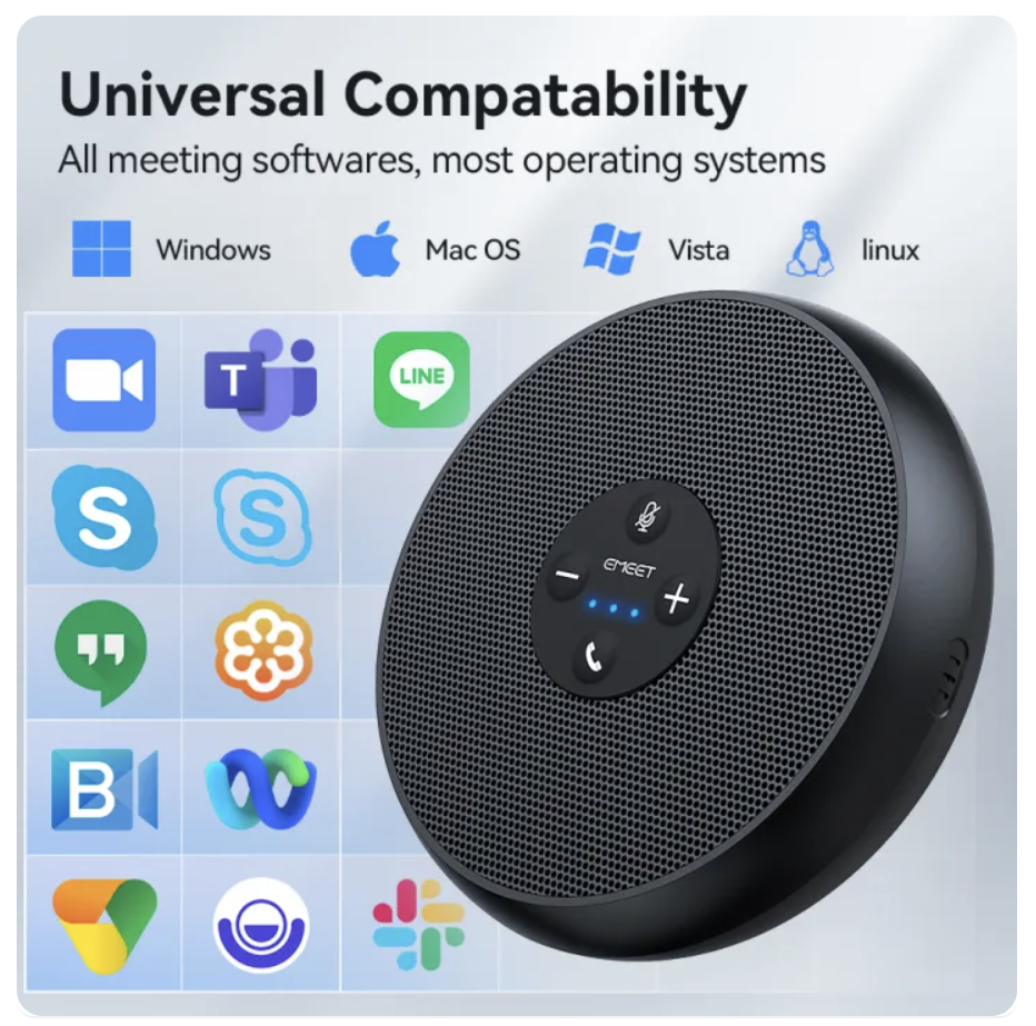 Conference Speakerphone EMEET M1A USB Portable Speaker for Office Usage